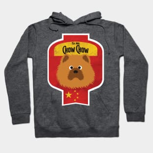 Chow Chow - Distressed Chinese Chow Chow Beer Label Design Hoodie